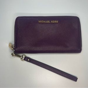 Michael Kors Purple Wrist Wallet